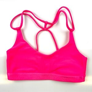 Women’s Neon Pink Under Armour Sports Bra Size XS